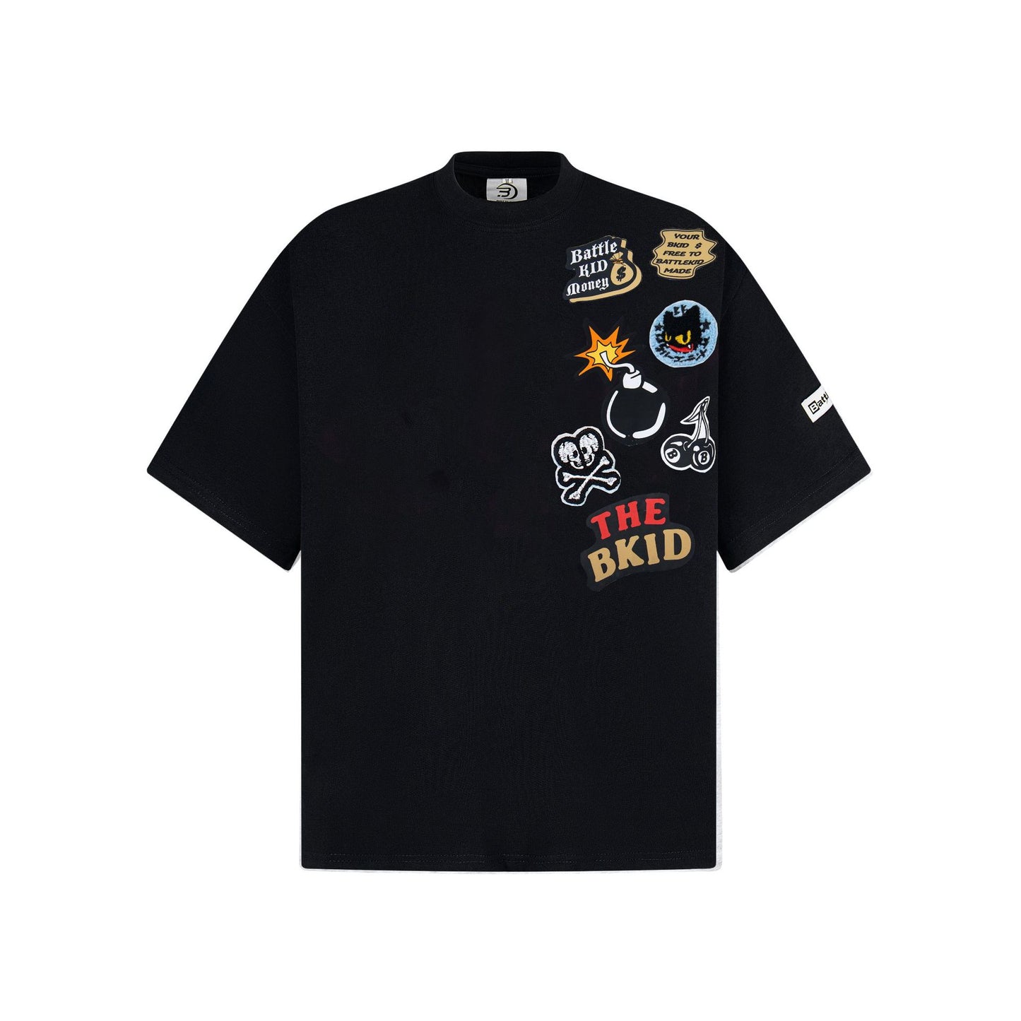 Nostalgia T Shirts Cartoon Towel Embroidered Short Sleeve T-Shirt Summer Oversize Casual Top