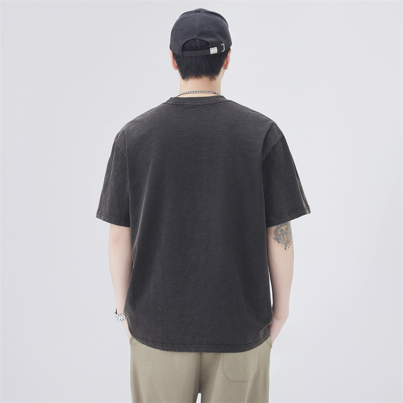 Men T-shirts Summer Short Sleeve Loose Top