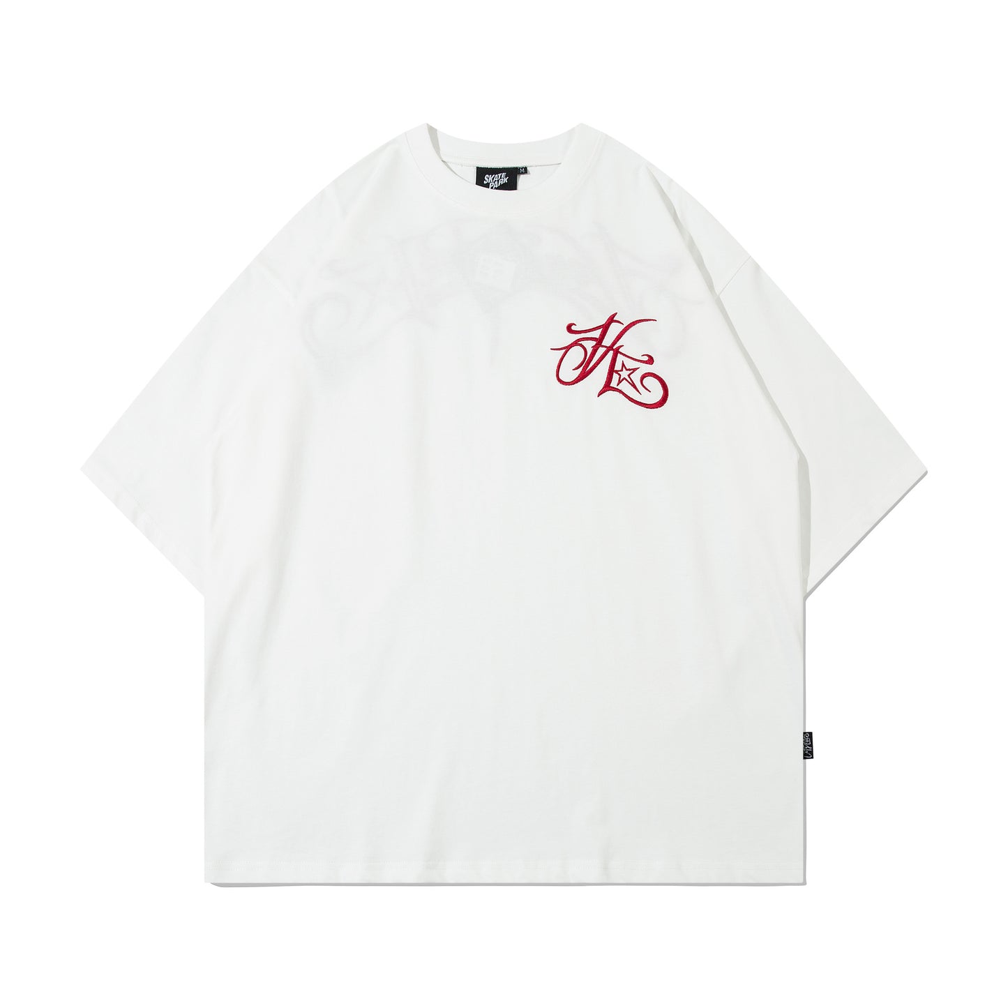 Hustle vintage summer vintage embroidered short-sleeved t-shirt