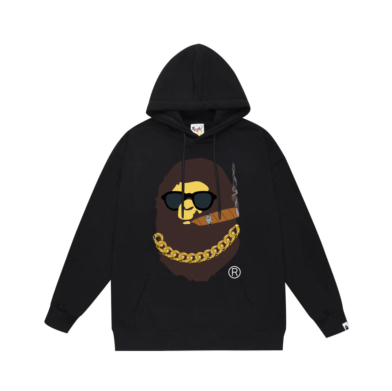 Ape Hoodie Autumn/Winter Letter Print Loose Hoodie Pullover Ape Sweater