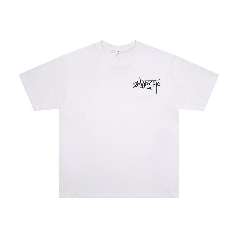 Marcas De Streetwear Poker Print Short Sleeve T-Shirt