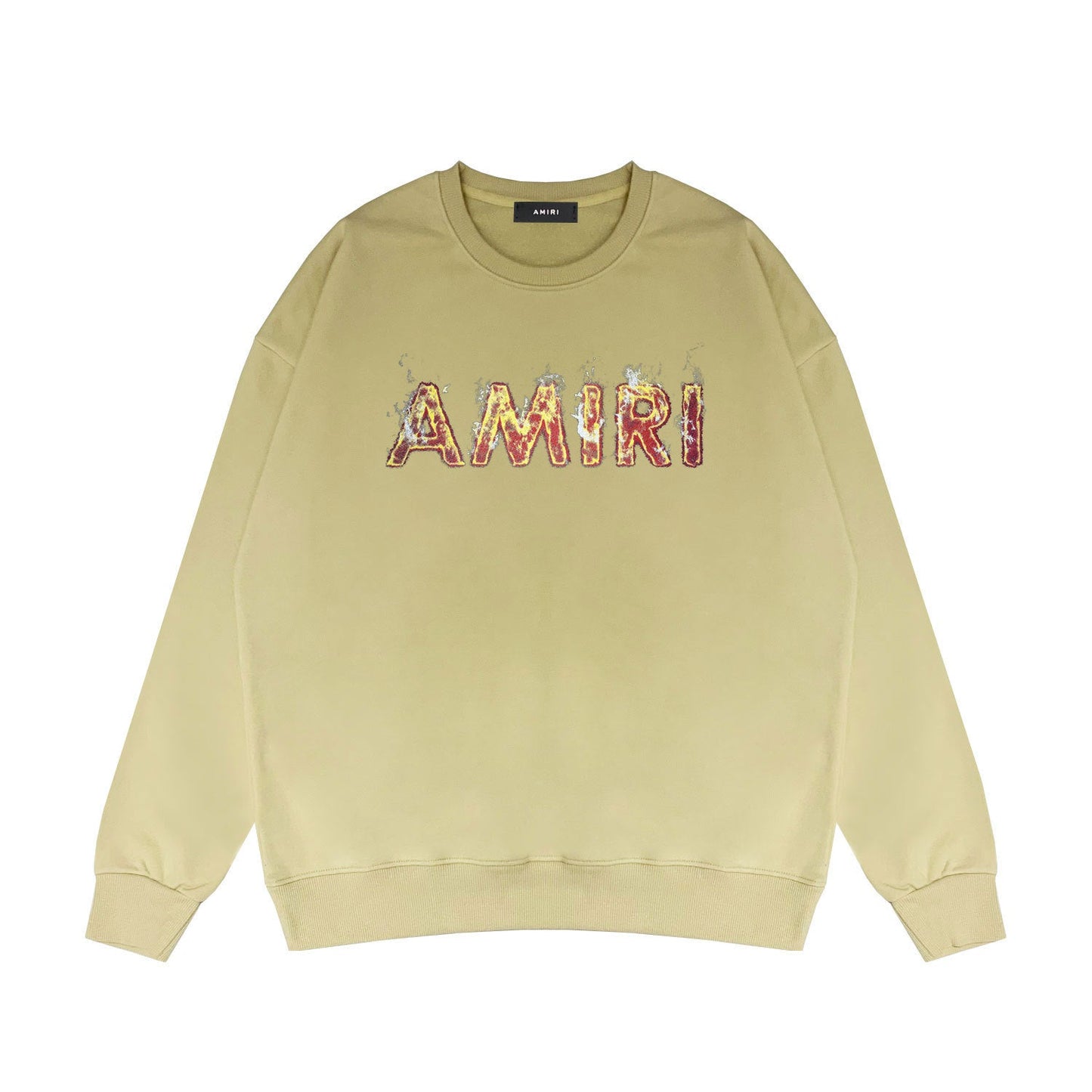 Amiri Long Sleeved Shirt Long Fashion Brand Crew Sweatshirts round Neck Sweater