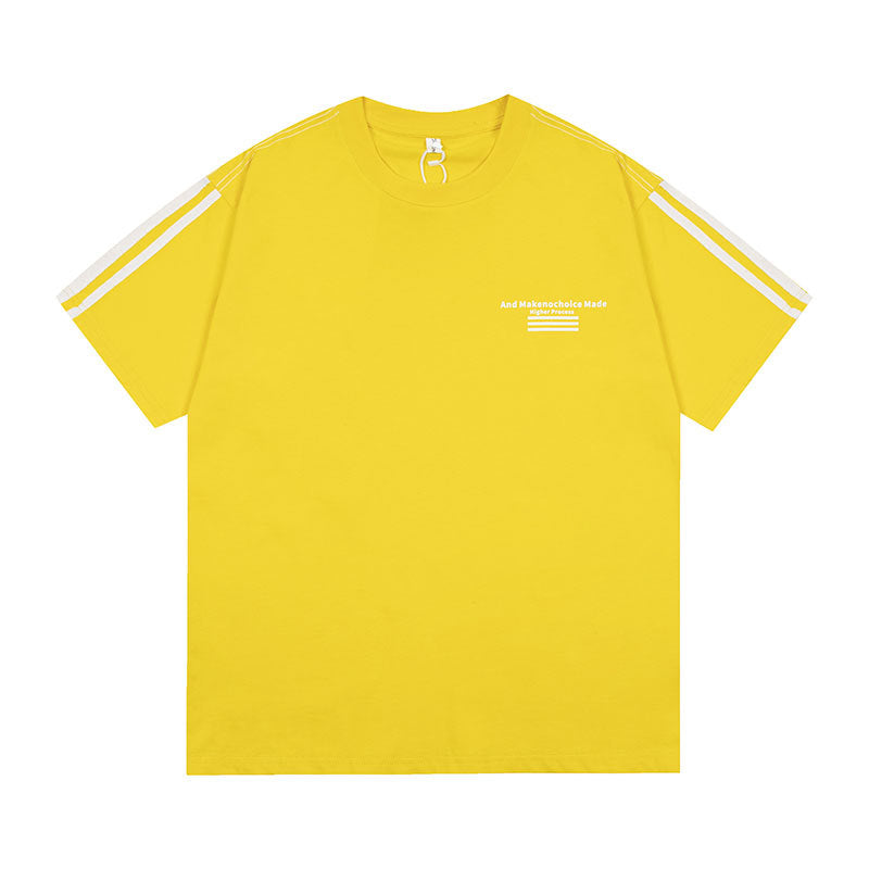 Vintage Tišö Rt Letter Embroidered Short Sleeve T-Shirt Loose Crew Neck