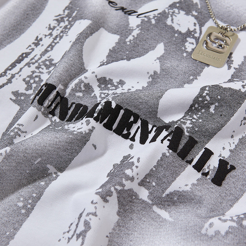 Nyc 1990 Shirt Vintage Necklace Letter Print Short Sleeve T-Shirt
