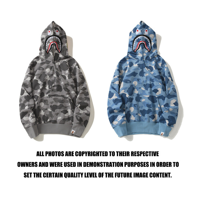 Ape Hoodie Zip Honeycomb Camo Kangaroo Pocket Sweater Pullover