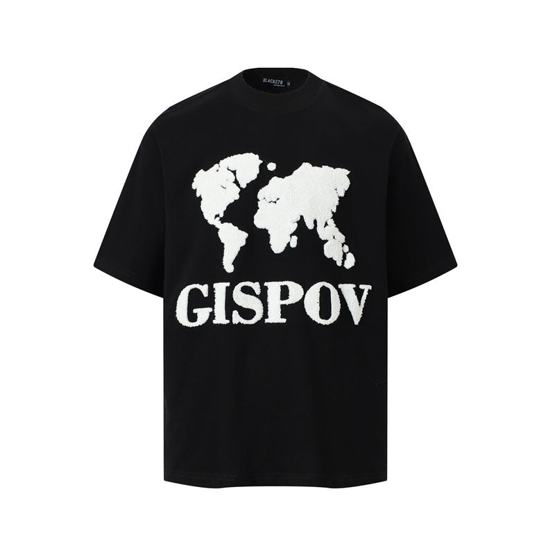 Casual Street Wear Short Sleeve T-Shirt Crew Neck Loose