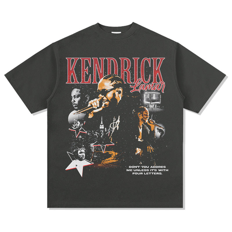 Outfit streetwear vintage hip hop kung fu kenny print short sleeve t-shirt