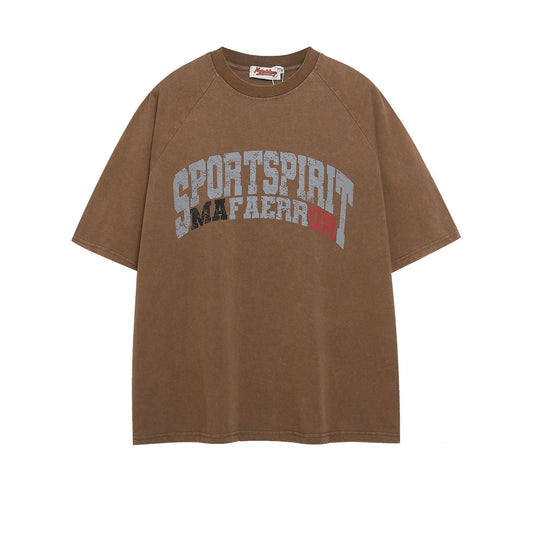 Vestimenta De Los 90 Summer Vintage Washed Old T-Shirt Short Sleeve