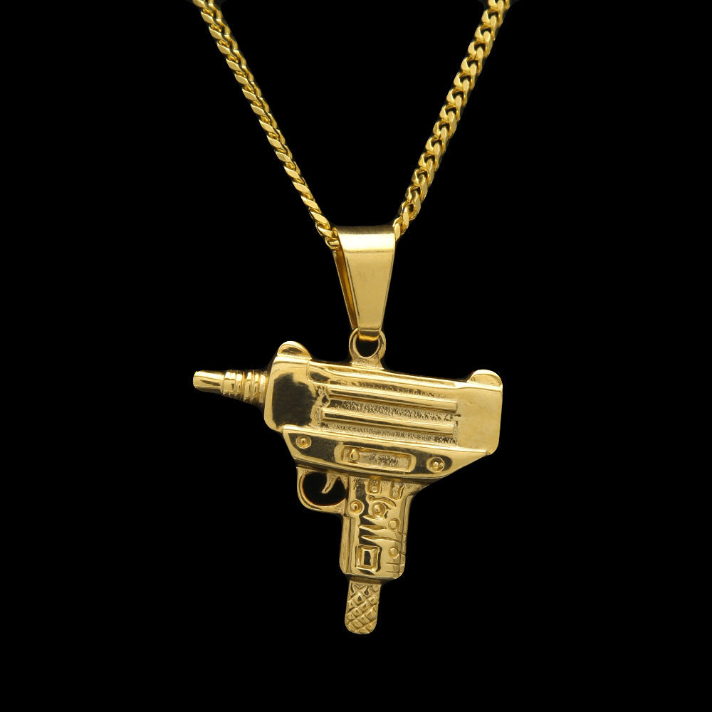 Jewelry Fashion Pistol Pendant Necklace rapper Armament