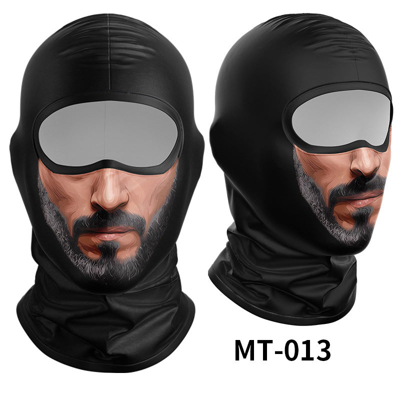 Cycling Windproof Hood Sunscreen Windproof Ice Silk Mask Men's and Women's Full Face