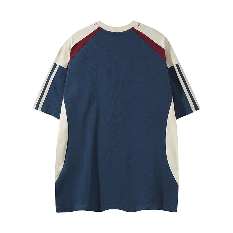 New York Hip Hop Style Short Sleeve T-Shirt Sports Loose Men's Summer Alphabet Print Top