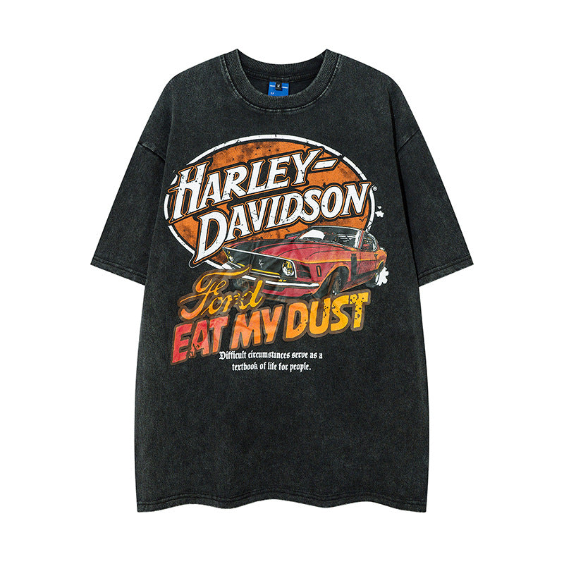 Hip hop shirt cartoon car short sleeve t-shirt