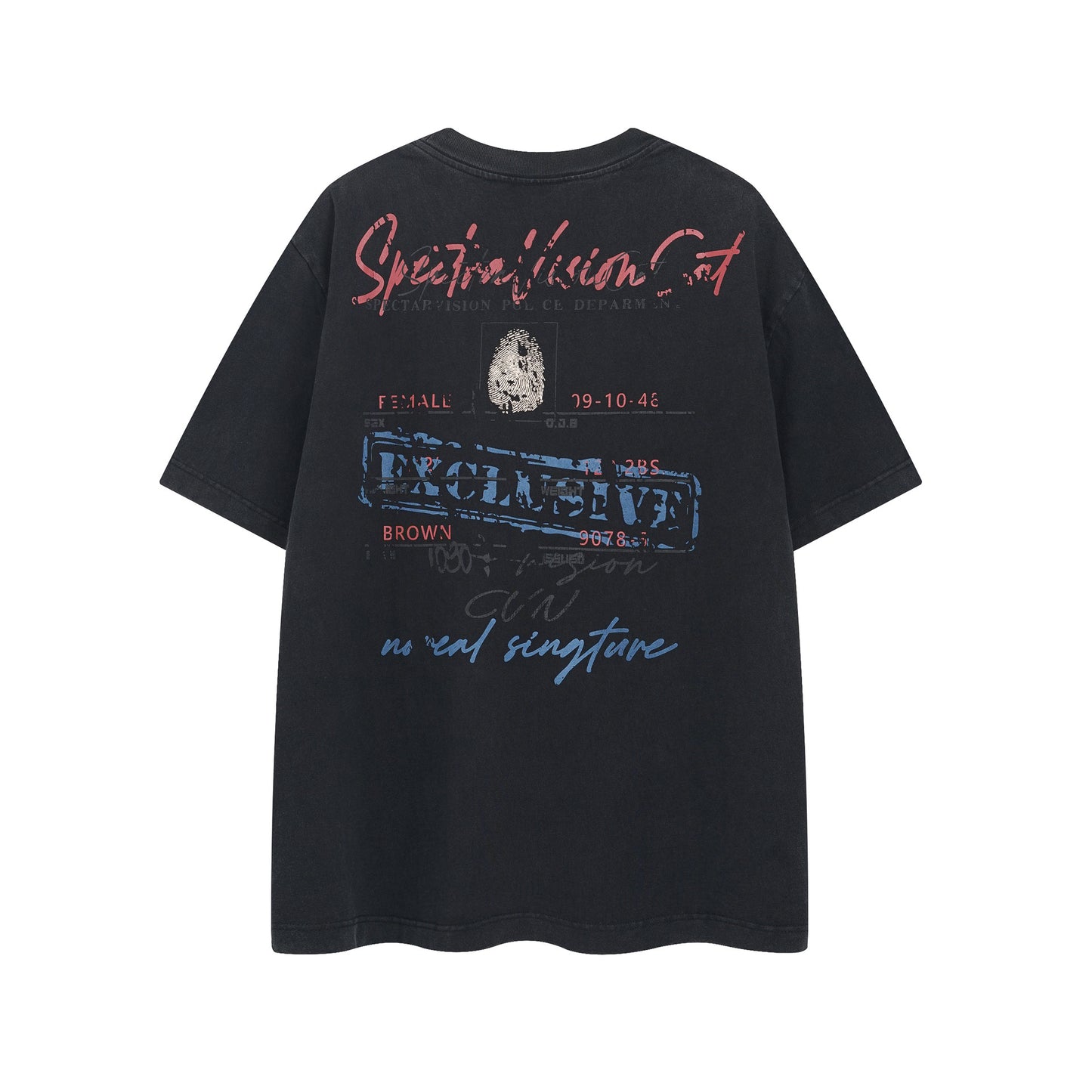 Retro Style Shirt For Men Summer Vintage Wash Old T-Shirt Short Sleeve