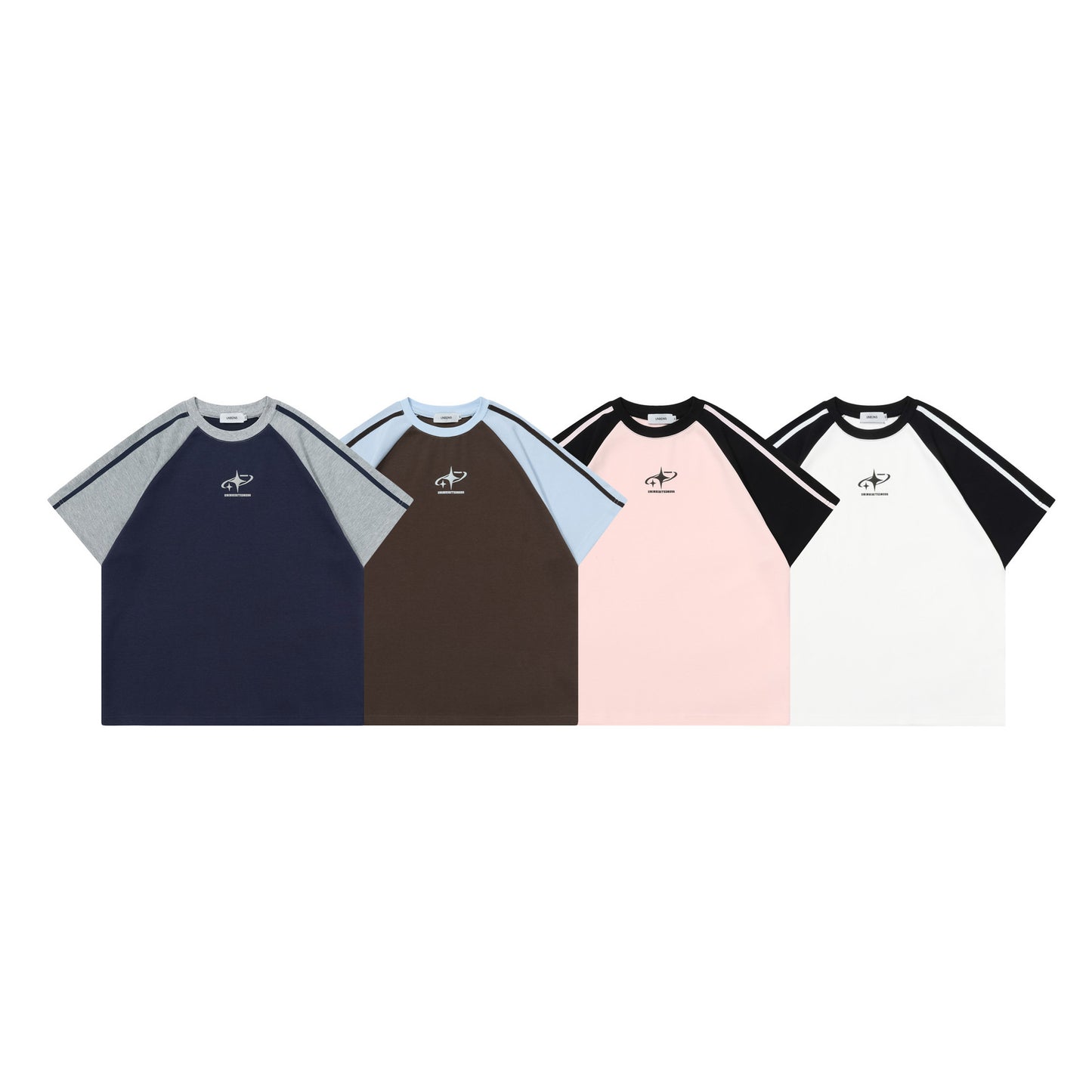 Unisex T-shirts Summer Splicing Color Men's Loose Short Sleeve T-Shirt