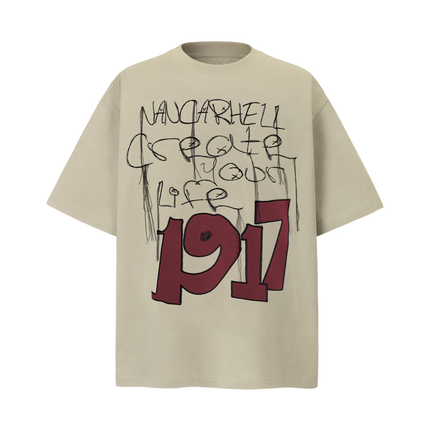 Unisex T-shirts Summer Letter Pattern Vintage Men's Short Sleeve T-Shirt