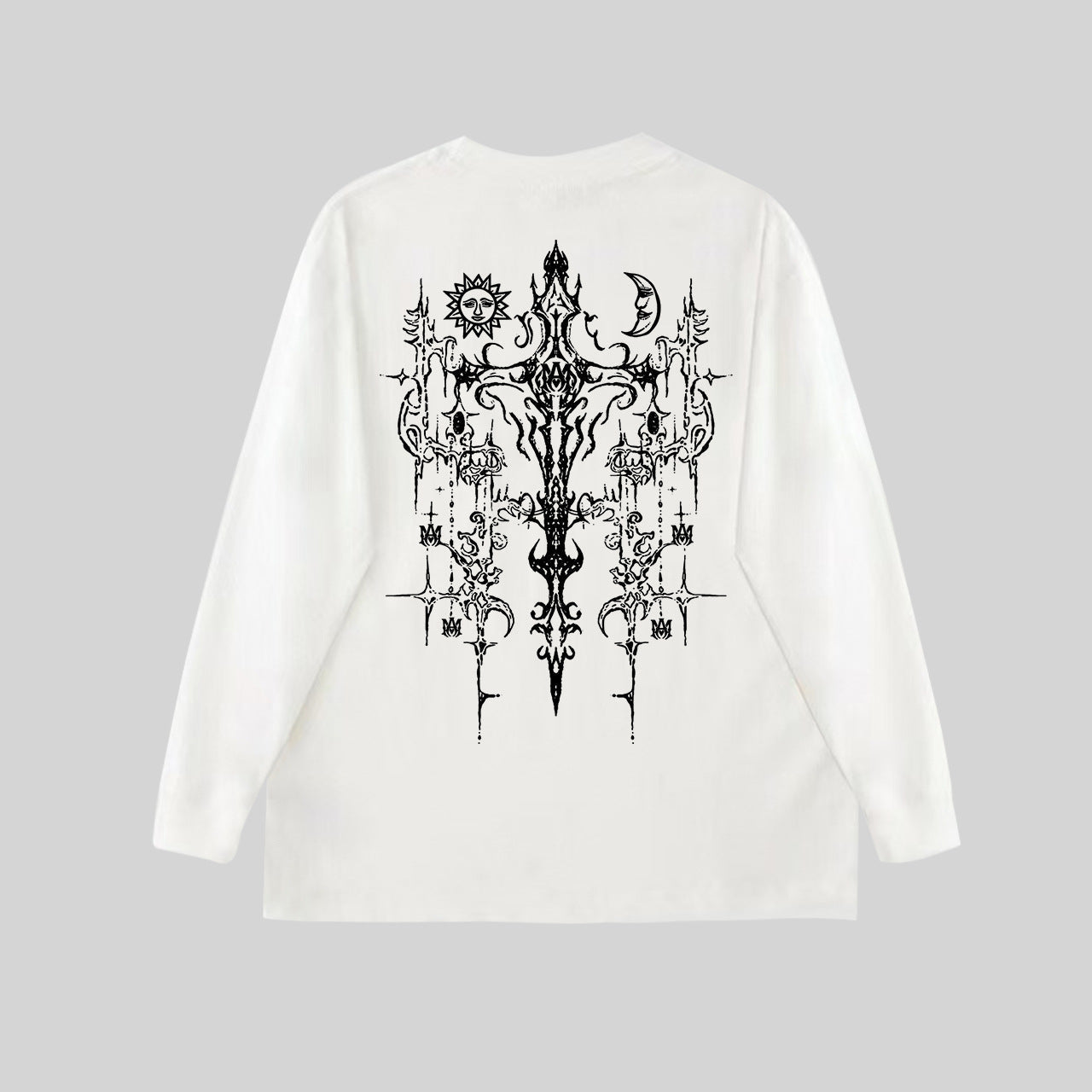 Amiri Sweatshirt AMI pattern print crew neck long sleeve men and women