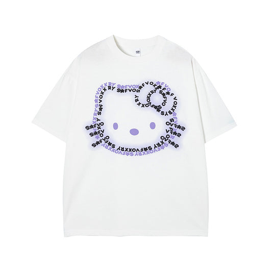 Nyc 1990 Shirt Cat Print Short Sleeve T-Shirt