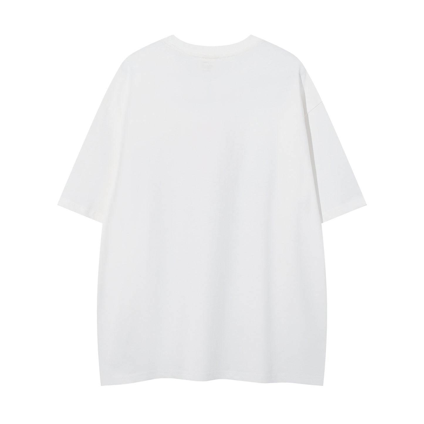 Distorted vintage embroidered alphabet short sleeve t-shirt summer