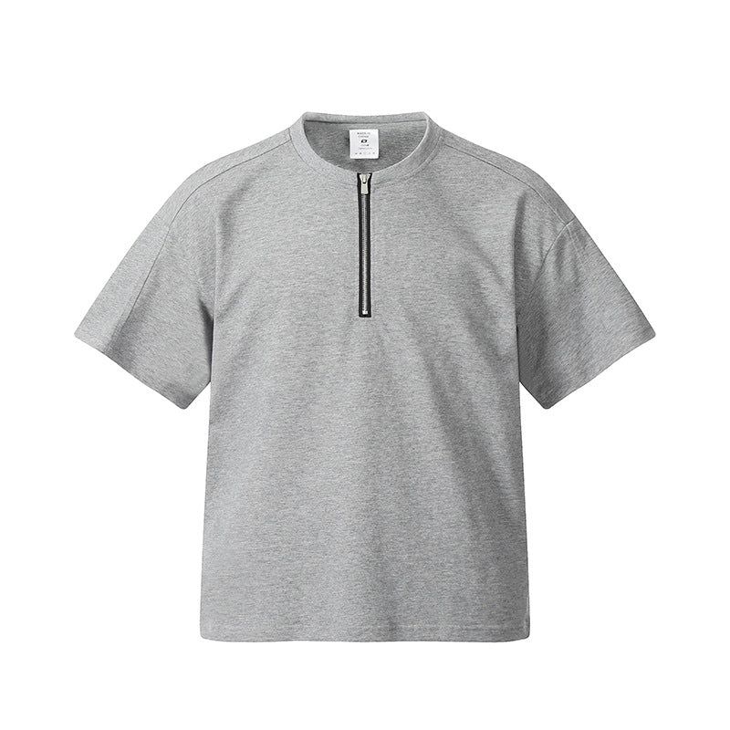 Nyc 1990 Shirt Zip Short Sleeve T-Shirt Summer Loose Top