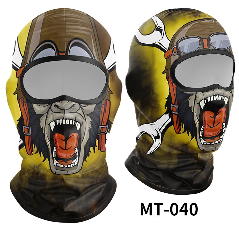 Cycling Windproof Hood Sunscreen Windproof Ice Silk Mask Men's and Women's Full Face