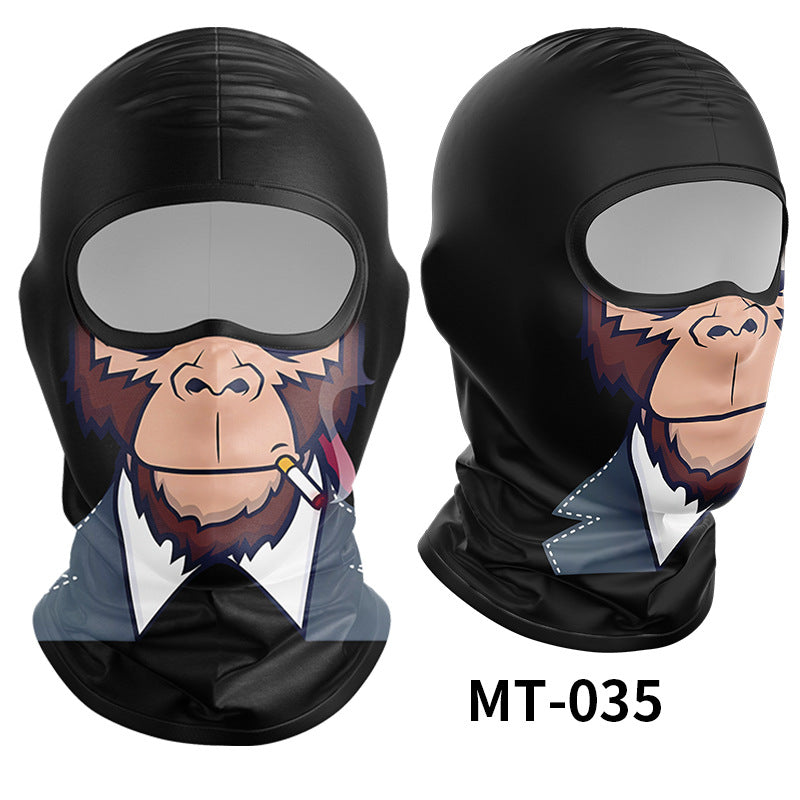 Cycling Windproof Hood Sunscreen Windproof Ice Silk Mask Men's and Women's Full Face