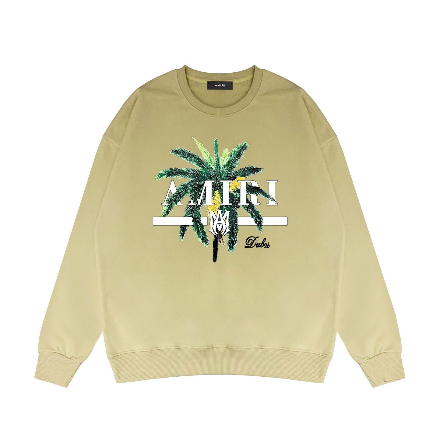 Amiri Long Sleeved Shirt Fashion Brand Crew Sweatshirts round Neck Sweater