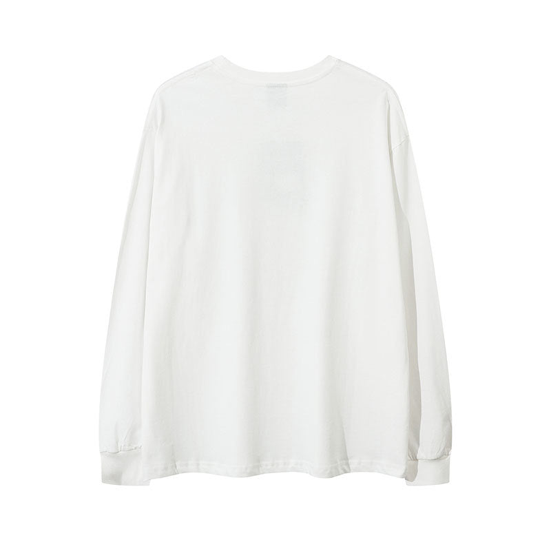 Marcas De Streetwear Pentagram Necklace Letter Print Long Sleeve T-Shirt