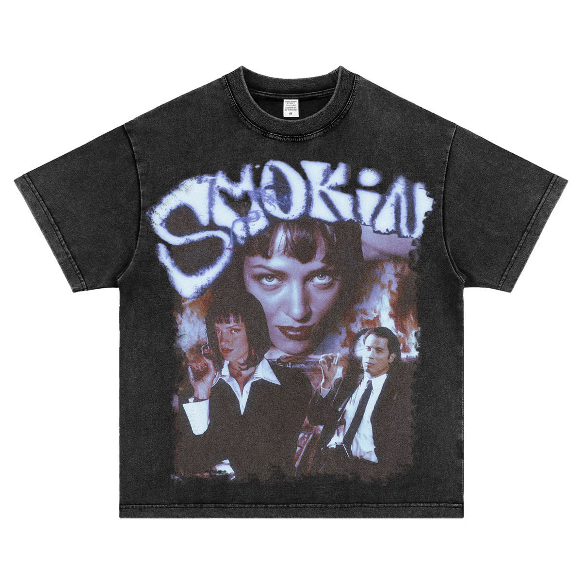 Film Star T Shirt Cotton Short Sleeve Loose round Neck Retro Design T-shirt