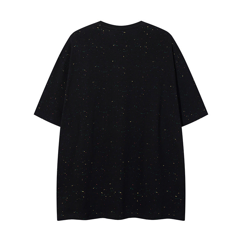 Nyc T-Shirt Vintage Kitten Embroidered Short Sleeve T-Shirt Summer Loose Casual Top