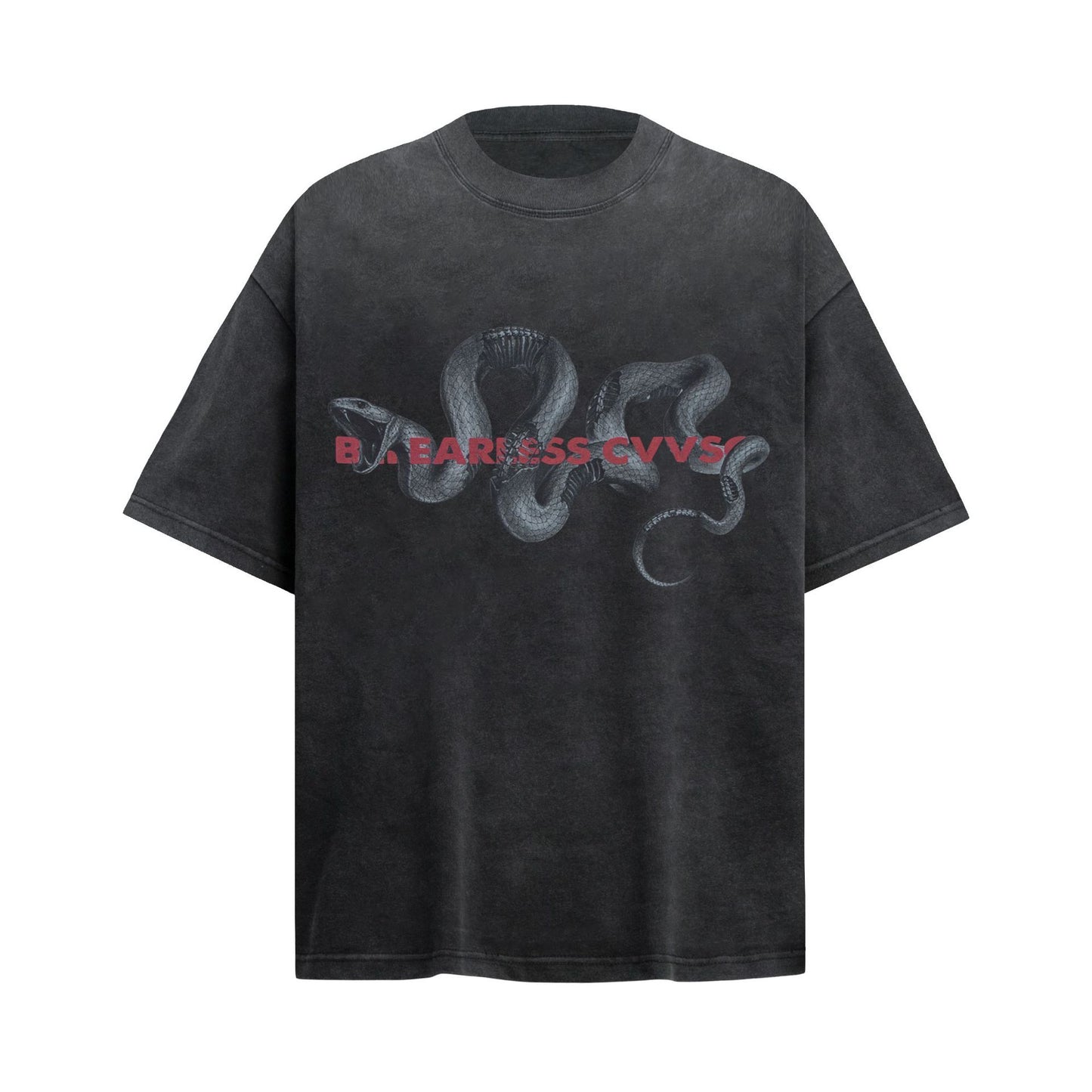 Hip hop shirt summer python print t-shirt short sleeve