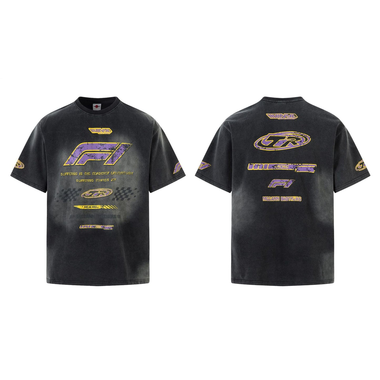 Unisex T-shirts Summer Washed Old Men's Short Sleeve T-Shirts