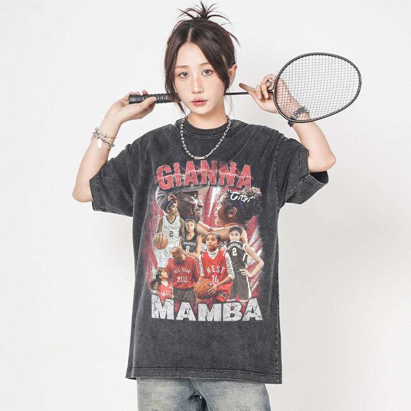 Cool t rapper kobi gigi vintage print t-shirt short sleeve