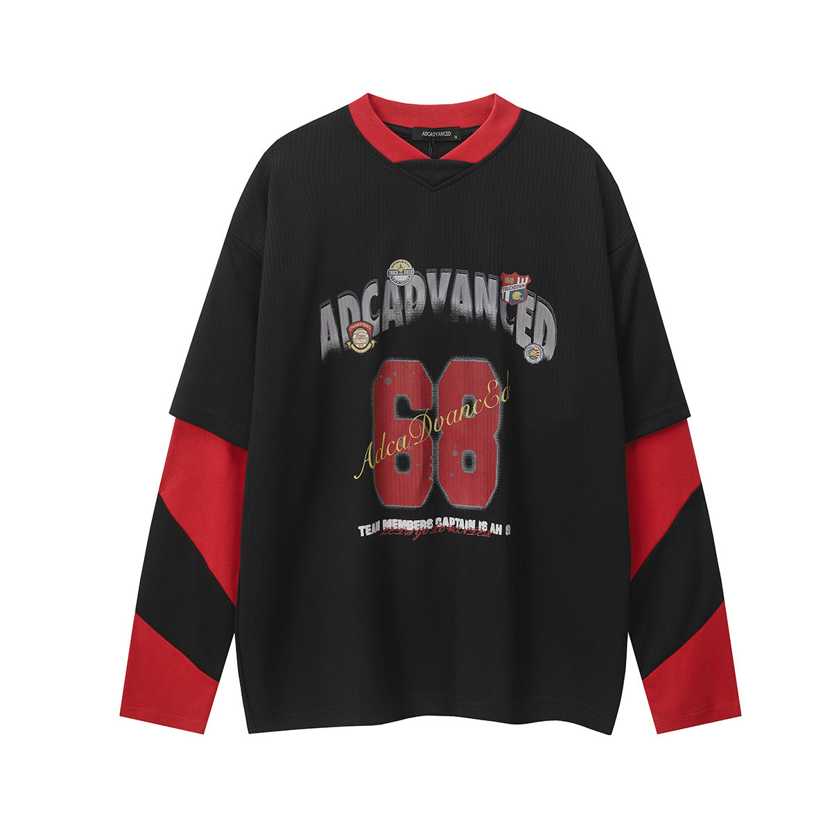 Unisex long-sleeved shirt autumloose color matching