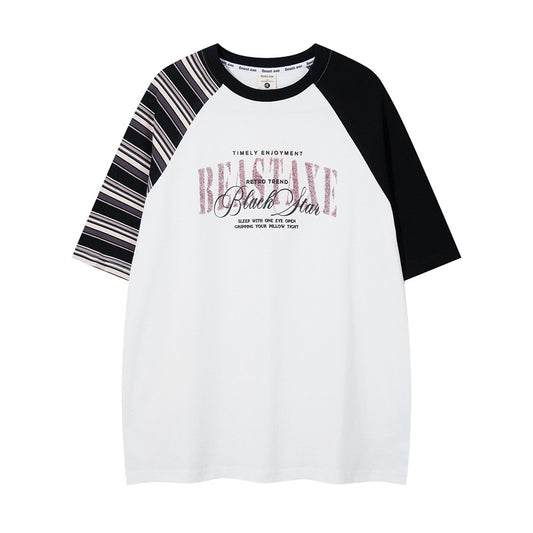 Casual Street Wear Summer Short Sleeve T-Shirt Loose Top