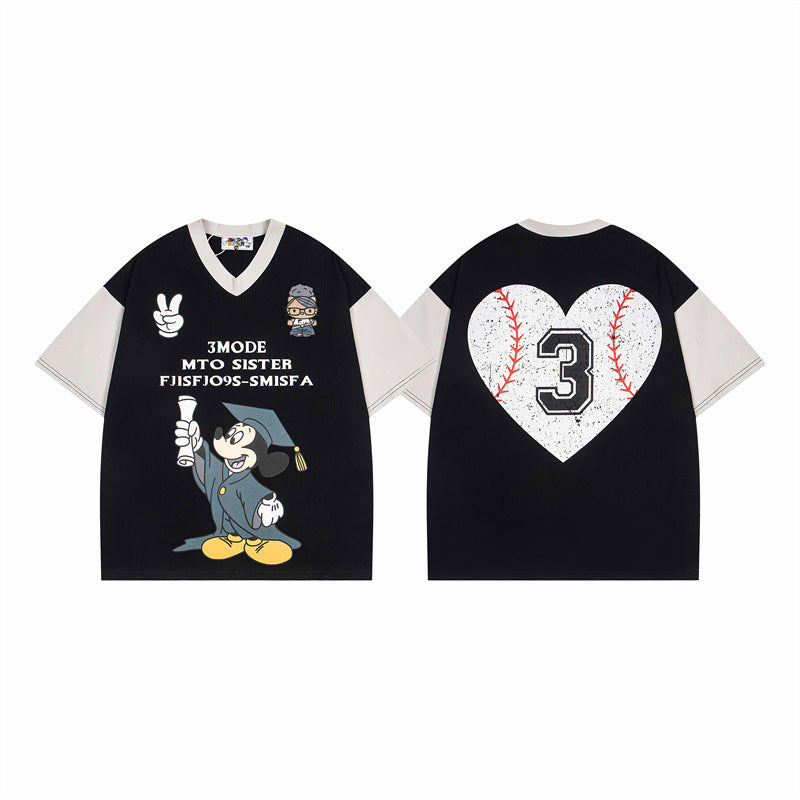 US drip outfits Summer Vintage Fun Casual Loose Short Sleeve T-Shirts