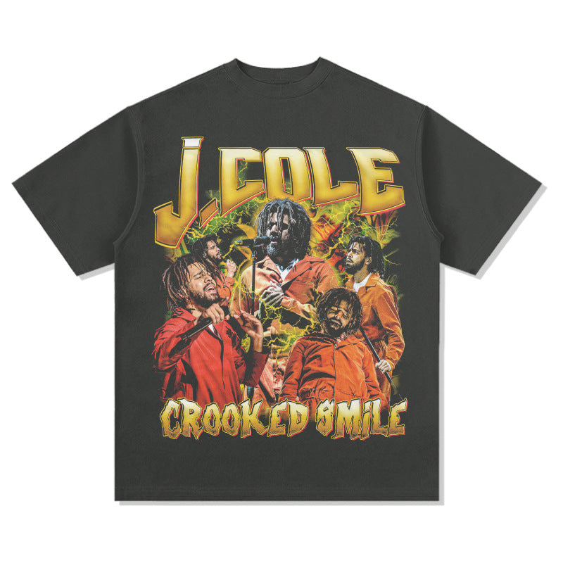 Cool t rapper vintage hip hop J. Cole print short sleeve t-shirt Vintage