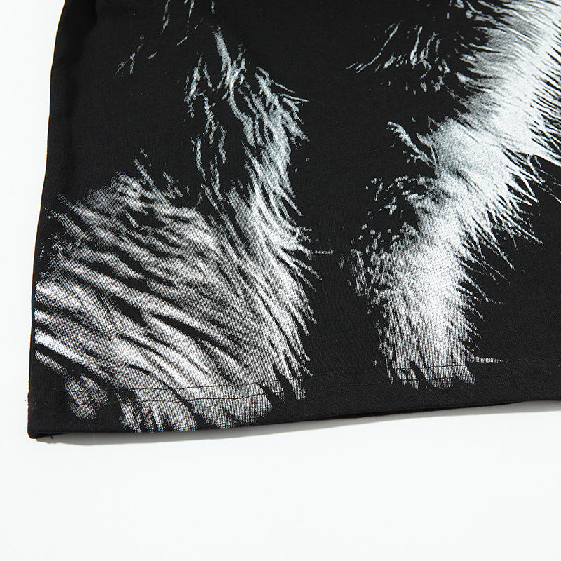 Nyc T Shirt Cat Necklace Short Sleeve T-Shirt Summer Top