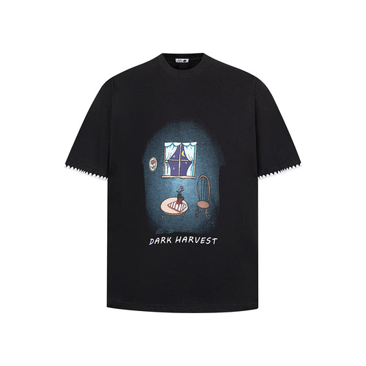 Nostalgia T Shirts Short Sleeve T-Shirt Summer Loose Top