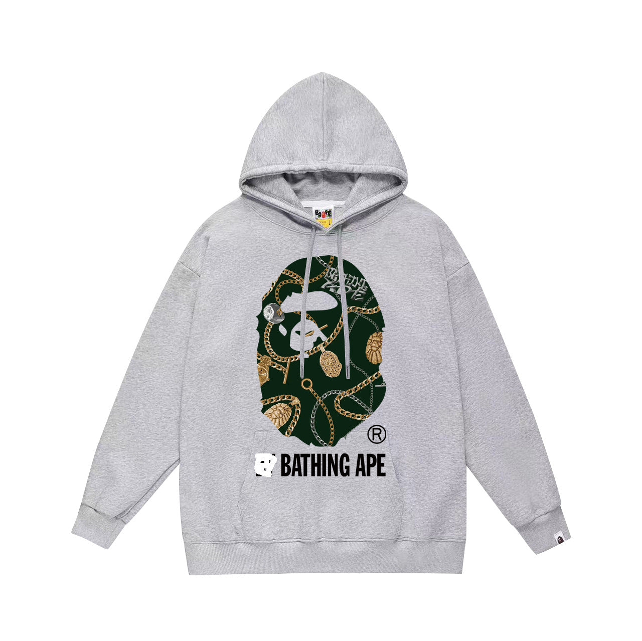 Ape Hoodie Autumn/Winter Letter Print Loose Hoodie Pullover Ape Sweater