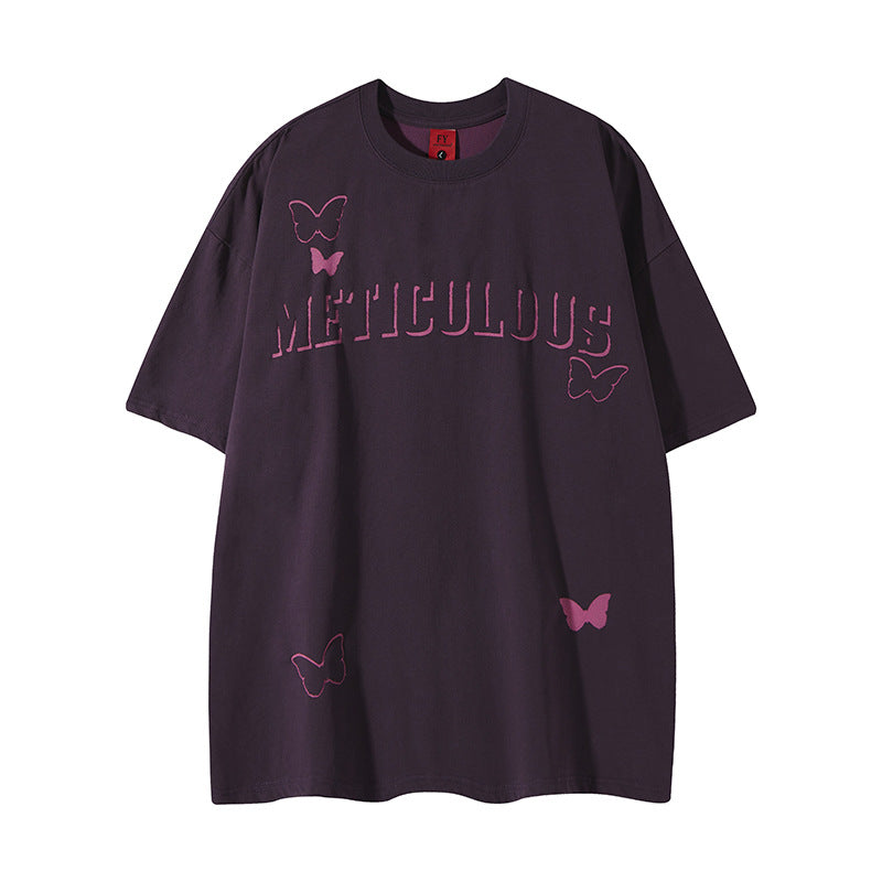 New York Hip Hop Style Short Sleeve T-Shirt Crew Neck Top