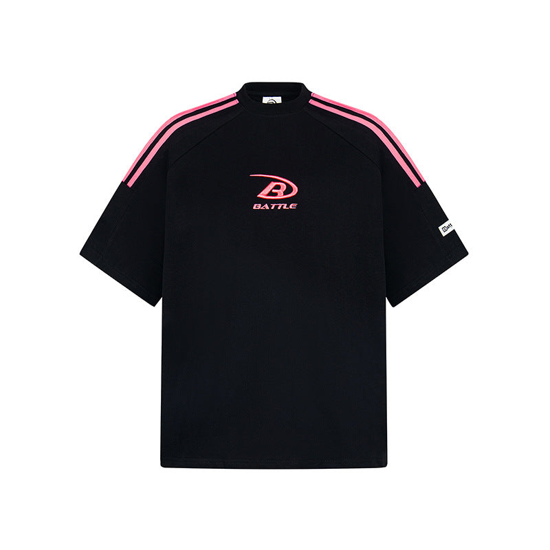 Hip Hop Clothes New York Embroidered T-Shirt Loose Short Sleeves