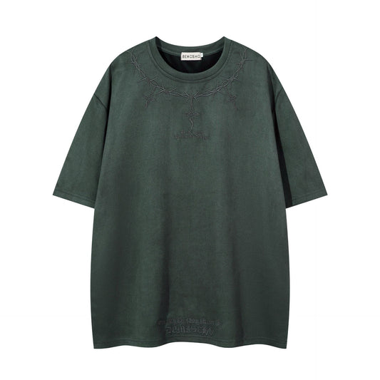 Hip hop clothing new york summer embroidery short sleeve t-shirt
