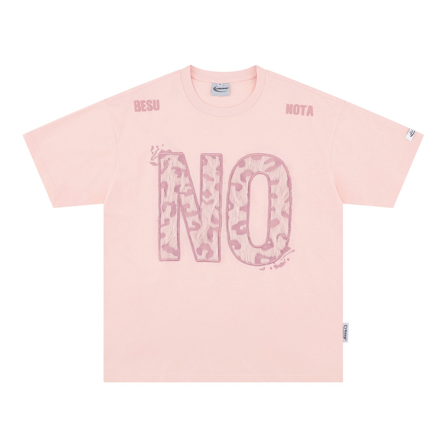 Distorted vintage letter embroidered short sleeve t-shirt summer loose top