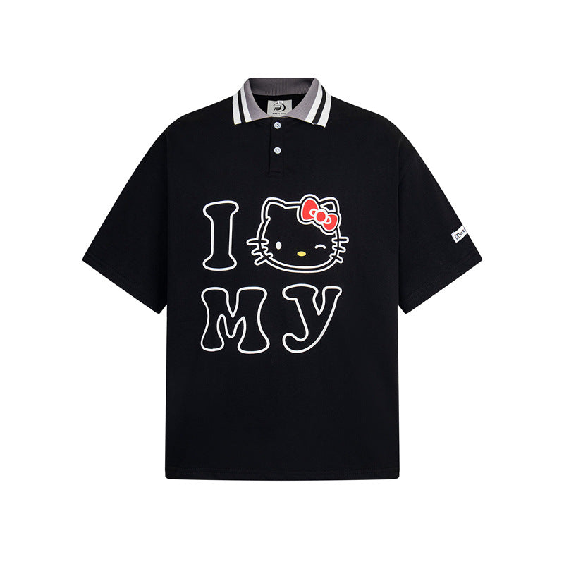 Casual Street Wear Vintage T-Shirt Lapel POLO Shirt