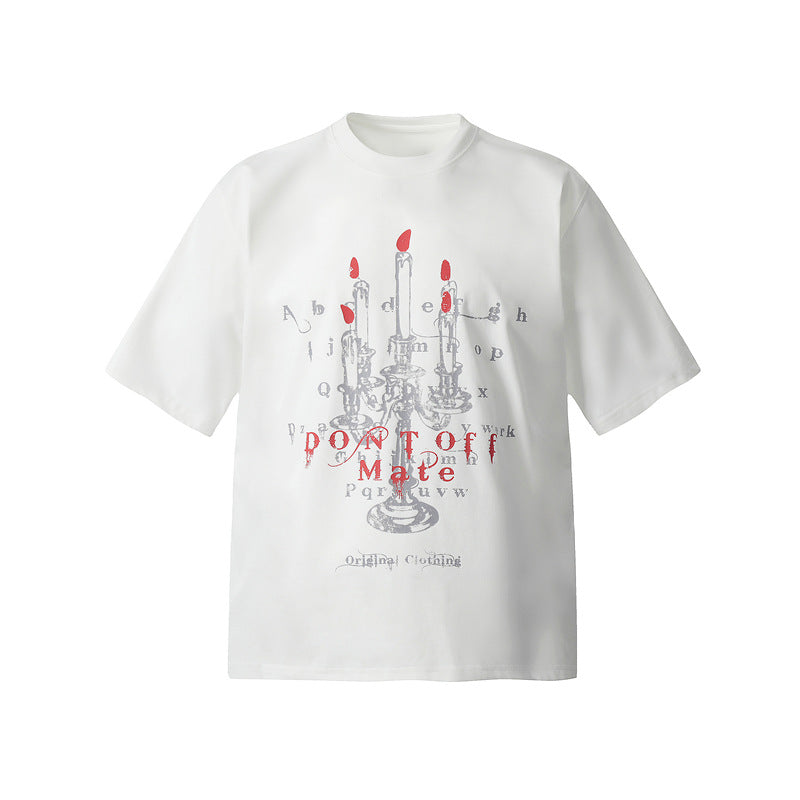 Camisas Retros Casual Loose Sports Men's and Women's Crew Neck T-Shirt