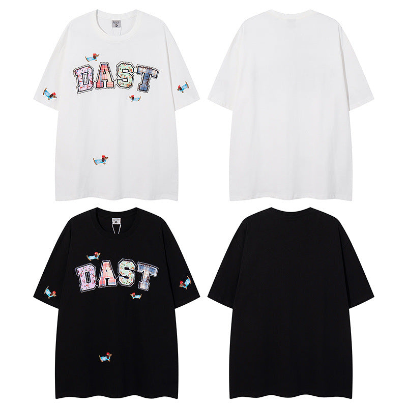 Camisetas streetwear Summer Vintage Casual Loose Short Sleeve T-Shirt