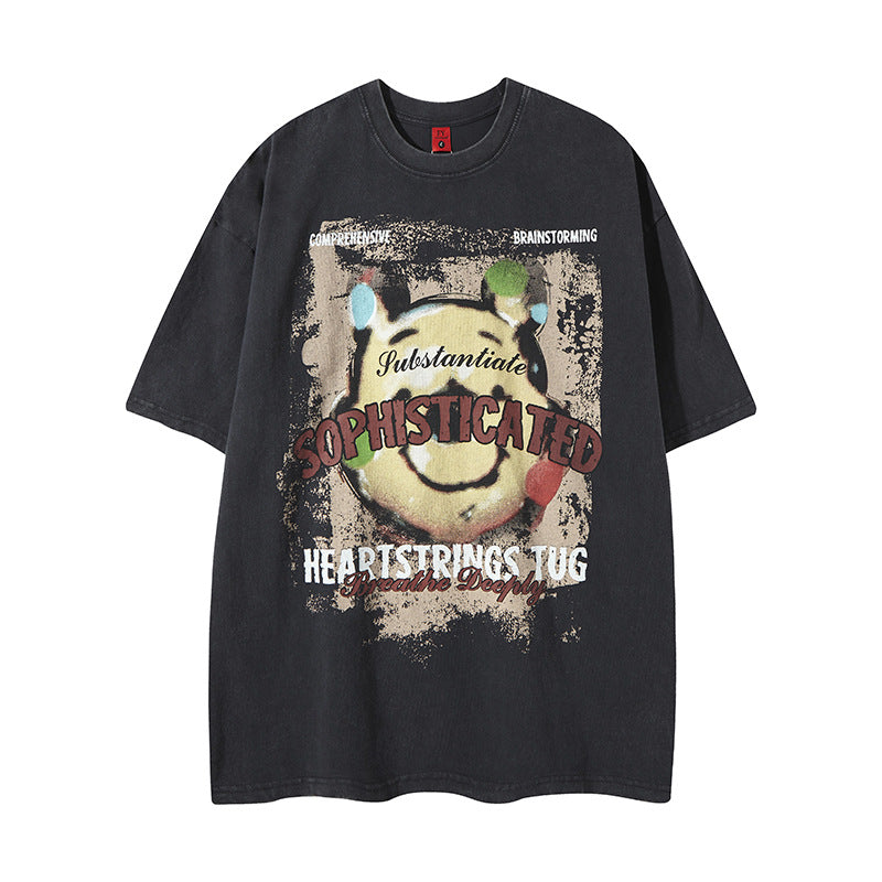 Nyc T Shirt Bear Print Short Sleeve T-Shirt Summer Loose Casual Top