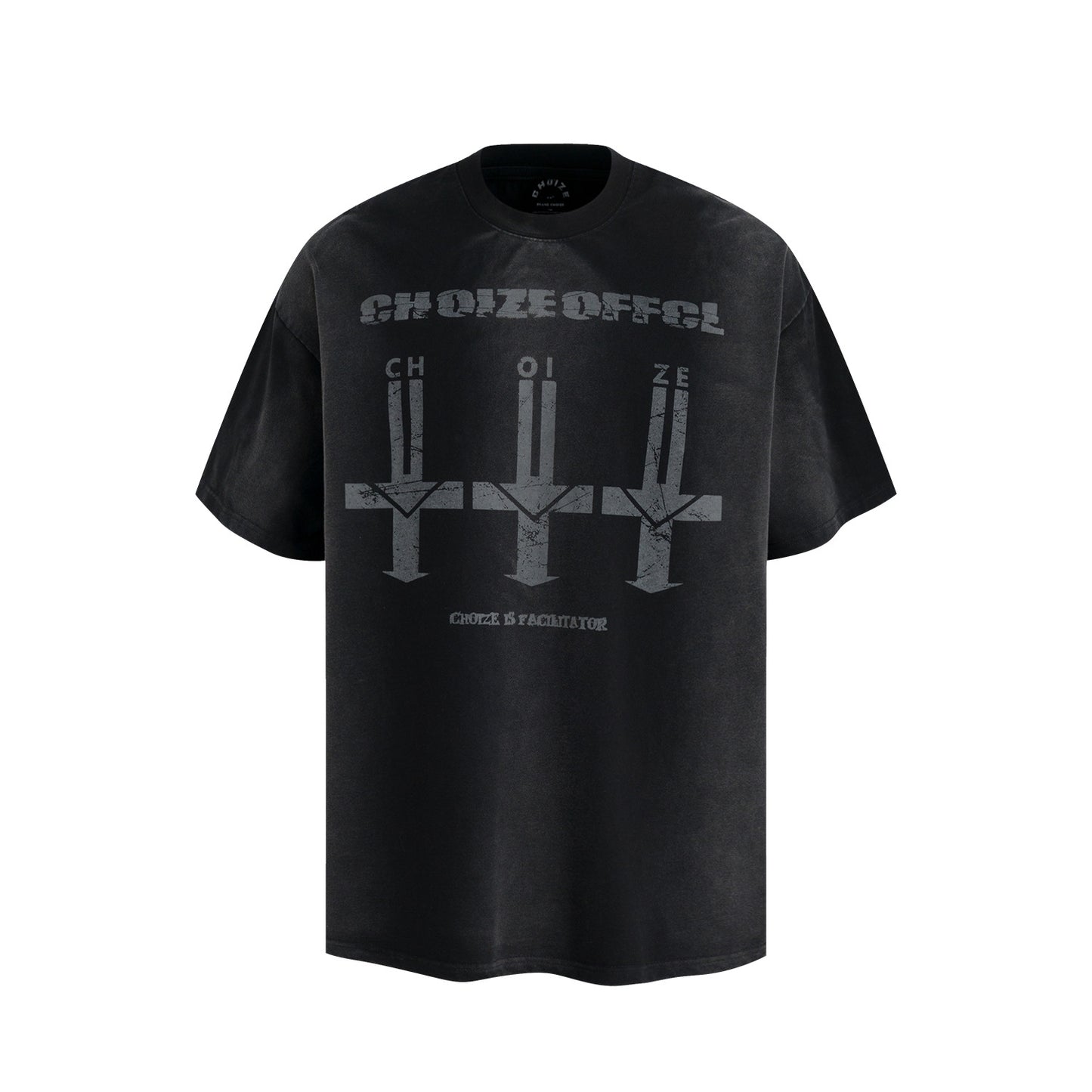 Hustle vintage summer wash t-shirt short sleeve