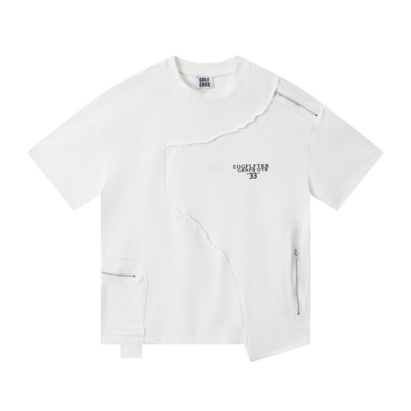 US drip outfits Summer Vintage Casual Loose Short Sleeve T-Shirts
