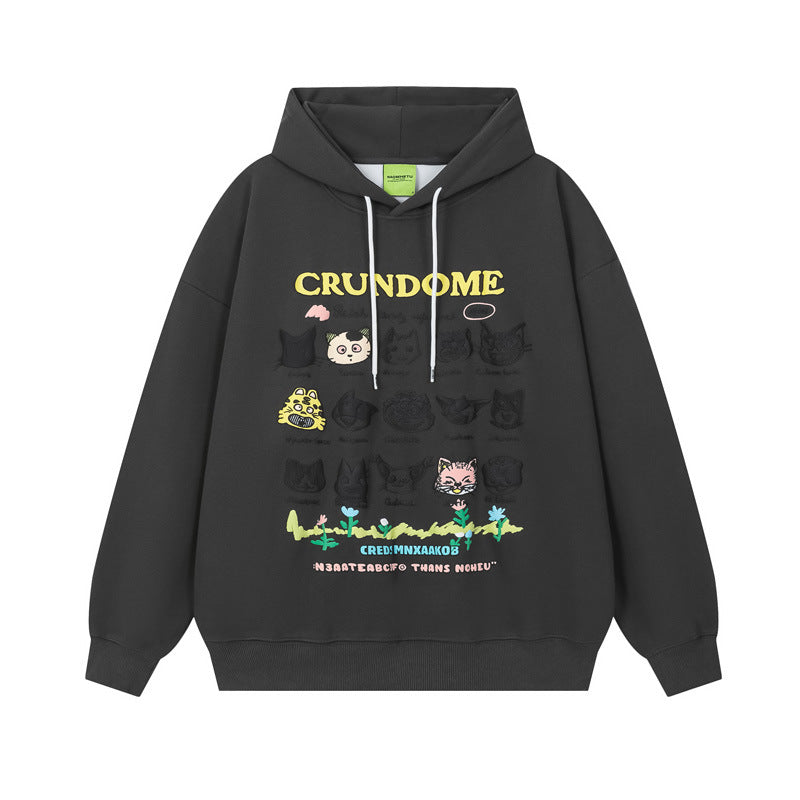 Vice streetwear embroidered cartoon sweater